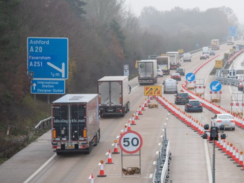 A permit required by lorry drivers entering Kent after the end of the Brexit transition period has been scrapped (Dominic Lipinski/PA)