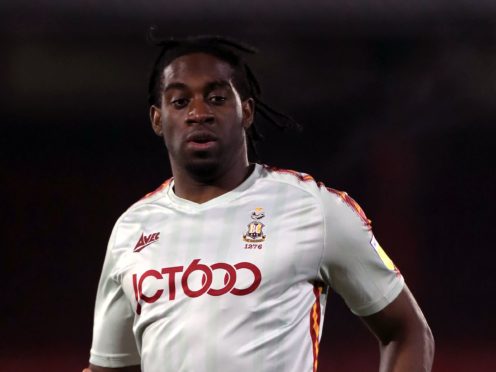 Clayton Donaldson headed Bradford’s equaliser (Mike Egerton/PA).