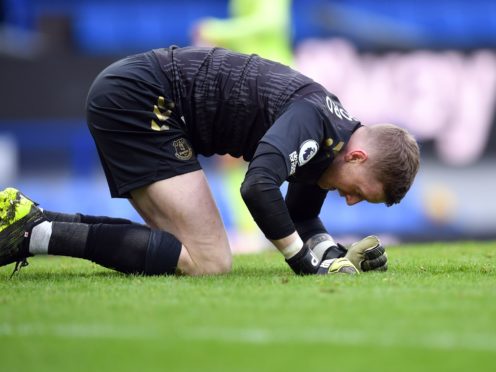 Everton goalkeeper Jordan Pickford has not recovered from an abdominal injury (Paul Ellis/PA)