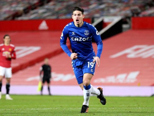 Everton manager Carlo Ancelotti believes keeping James Rodriguez fit could be pivotal to the conclusion to their season (Alex Pantling/PA)
