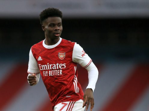 Bukayo Saka is a doubt for Arsenal (Kirsty Wigglesworth/PA)