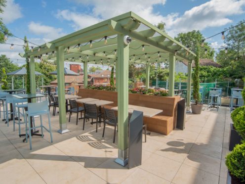 The Royal Enfield, Redditch. Wetherspoon is to open beer gardens, rooftop gardens and patios at 394 of its pubs in England when the lockdown continues to ease from April 12, the company has announced (Wetherspoon/PA)
