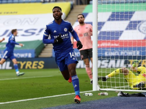 Leicester’s Kelechi Iheanacho is ready to face Southampton on Sunday. (Molly Darlington/PA)