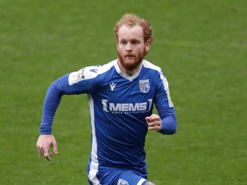 Gillingham’s Connor Ogilvie missed a great chance against Shrewsbury (Richard Sellers/PA).