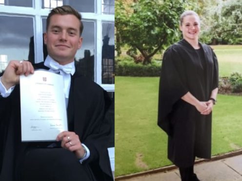 Jack Merritt and Saskia Jones were killed by terrorist Usman Khan at Fishmongers’ Hall in London in November 2019 (Metropolitan Police/PA)