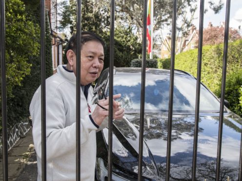 Myanmar’s former ambassador to the UK, Kyaw Zwar Minn, outside his residence in north-west London (Ian West/PA)