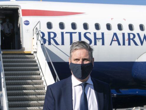 Sir Keir Starmer flew to Scotland on Friday (Lesley Martin/PA)