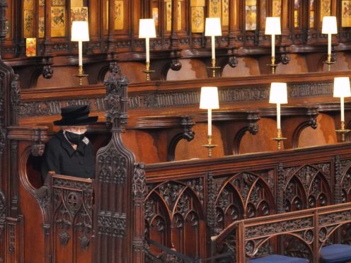 The Queen during the funeral of the Duke of Edinburgh (Yui Mok/PA)