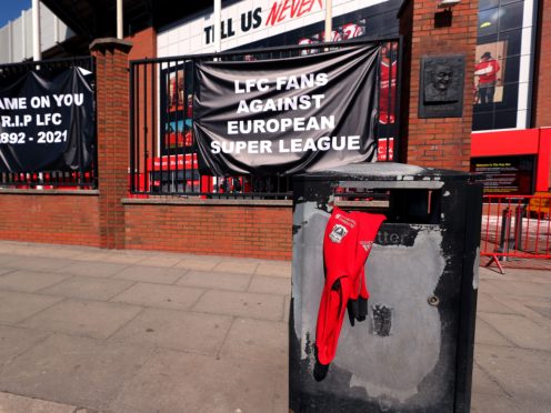 Liverpool fans have made their feelings known (Peter Byrne/PA)