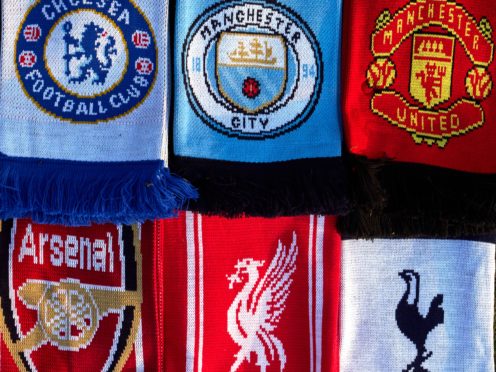 Scarves of the Premier League teams set to join a new European Super League (John Walton/PA)