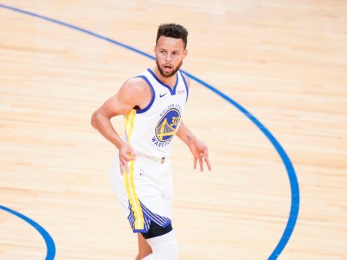 In-form Steph Curry helped the Golden State Warriors to victory over the Philadelphia 76ers (Matt Slocum/AP)