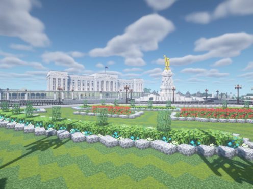 A Minecraft creation designed to look like Buckingham Palace (Ben Conry/Minecraft)