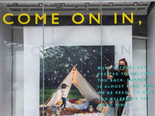 John Lewis outlined its plans for April 12 for its remaining 32 shops in England (John Lewis/PA)