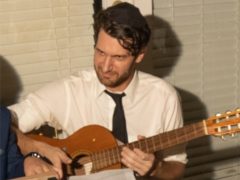 Menachem Kaiser was promoting his critically acclaimed book to a synagogue when his mother announced ‘he’s single’ (@eighteenpctgrey/Instagram and @menachemkaiser/Twitter)