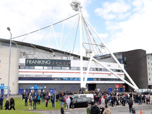 Arrests were made after scuffles broke out outside the University of Bolton Stadium (Tim Markland/PA)