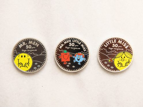 The Royal Mint’s new coin series features Little Miss Sunshine and other Mr Men and Little Miss characters (Matt Crossick/PA)