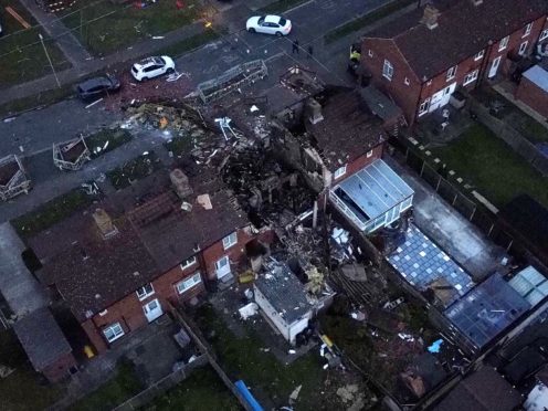 The scene of the explosion in Mill View in Willesborough, near Ashford, Kent (Gareth Fuller/PA)
