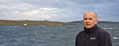 Richard Darbyshire, Regional Production Manager for Orkney, Scottish Sea Farms