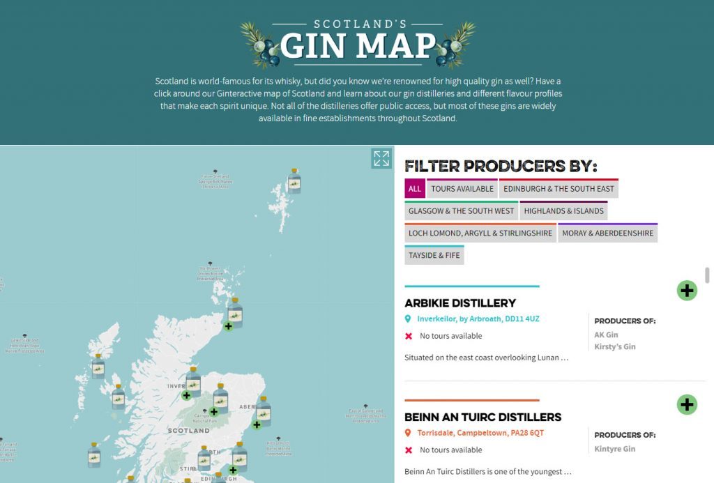 New interactive gin map shows every distillery tour in Scotland | The ...