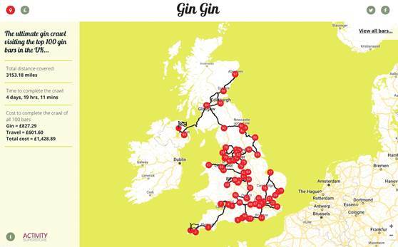 gin crawl uk