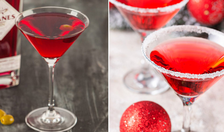 christmas gin cocktails