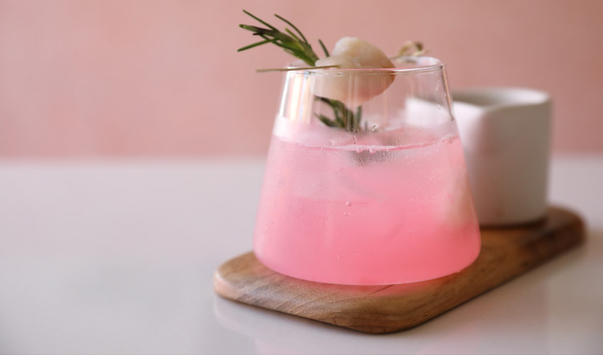 lychee cocktail Featured Image for A Pink Lace Punch Is a Gin, Rosé Wine and Lychee Cocktail of Dreams