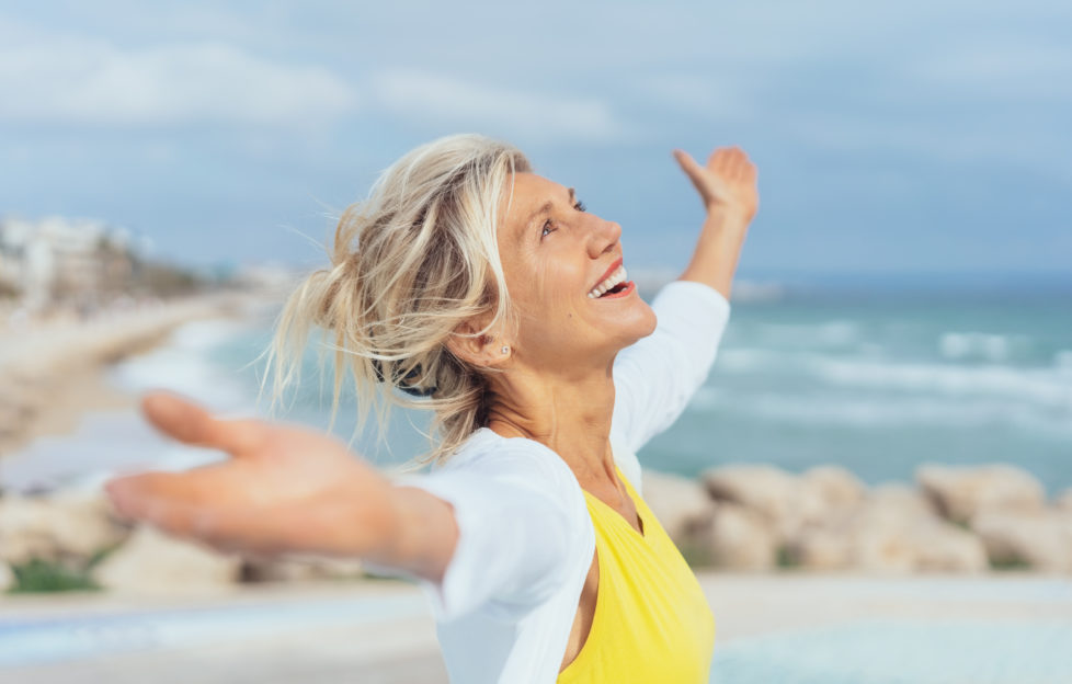 Woman enjoy the beach