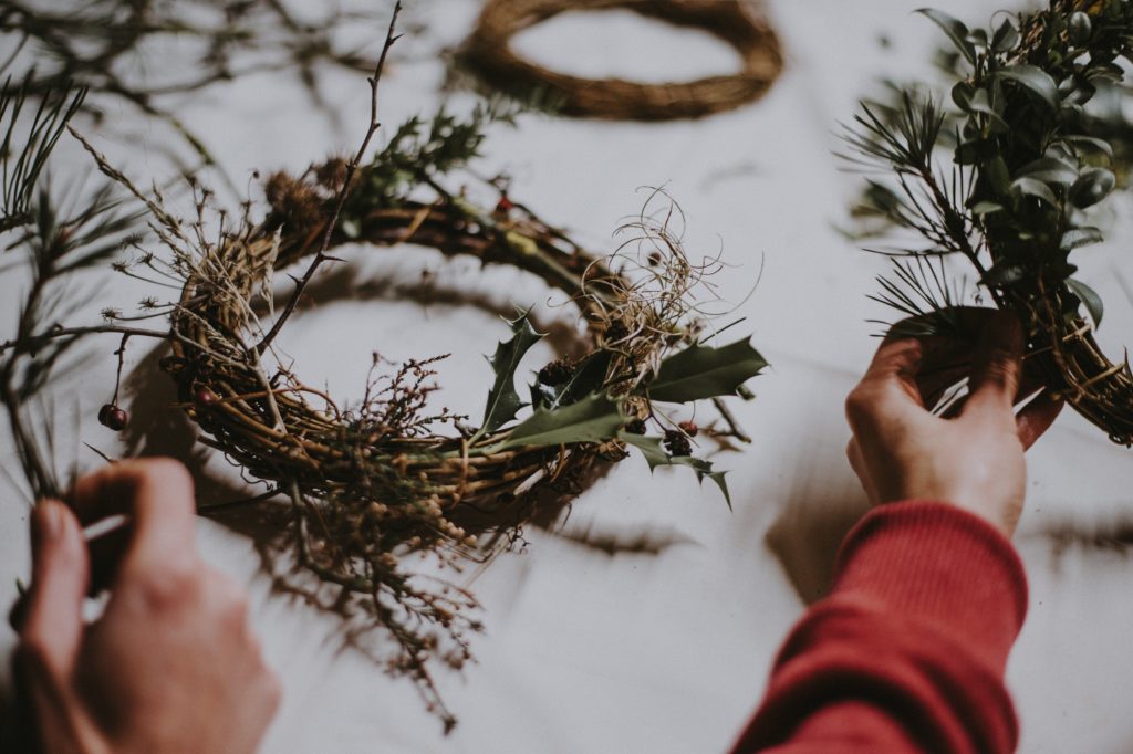 making wreaths