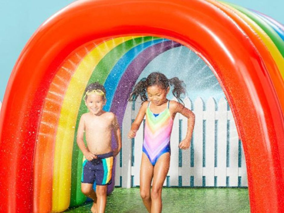 rainbow sprinkler tunnel