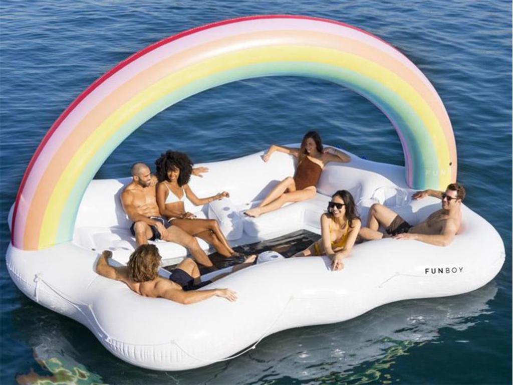 rainbow cloud pool float