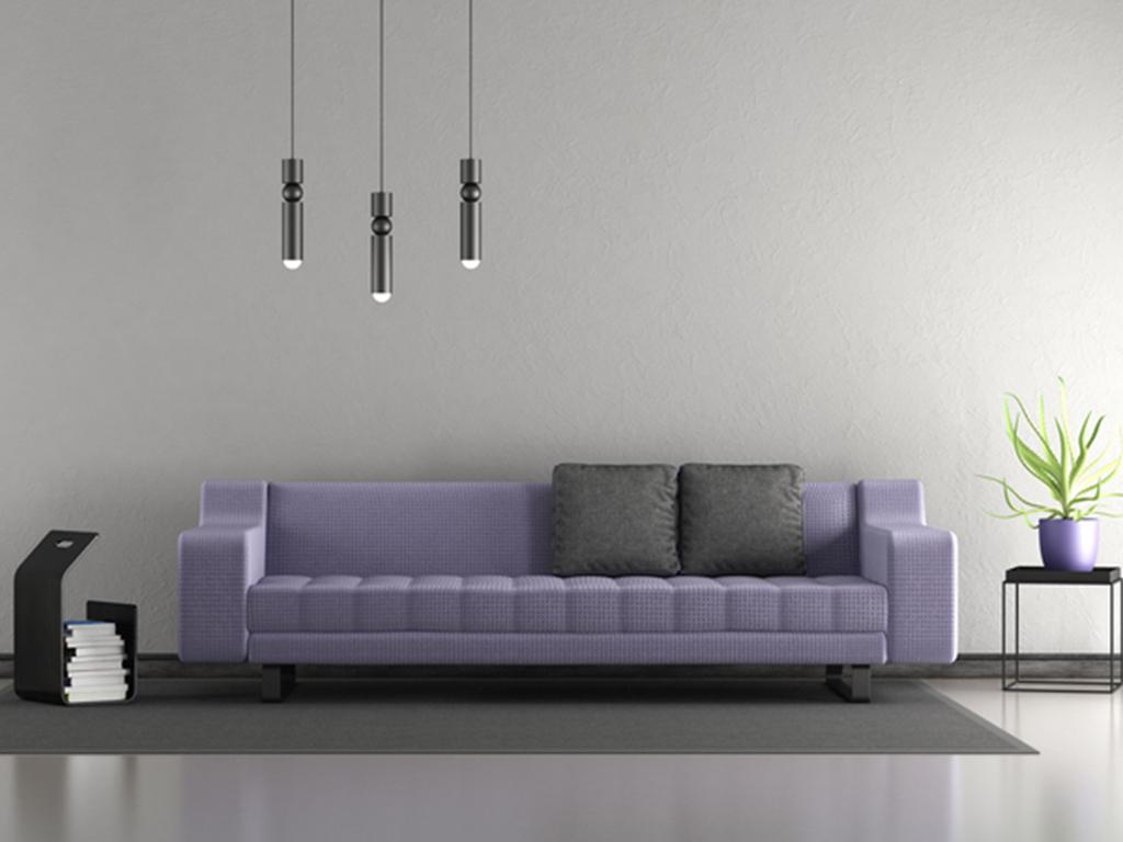 grey and white living room