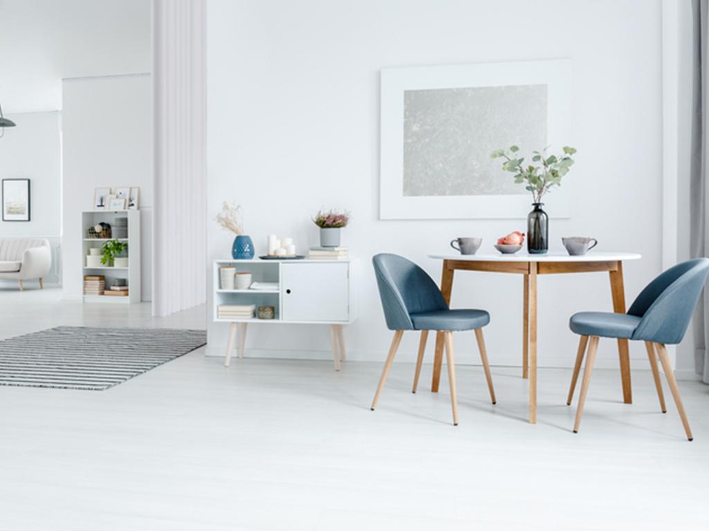grey and white living room