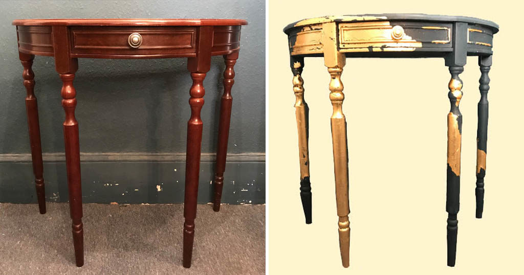 how to create metallic painted furniture