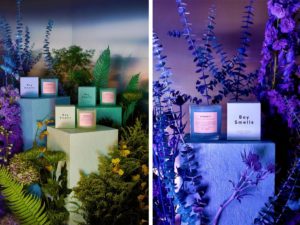 boy smells candles