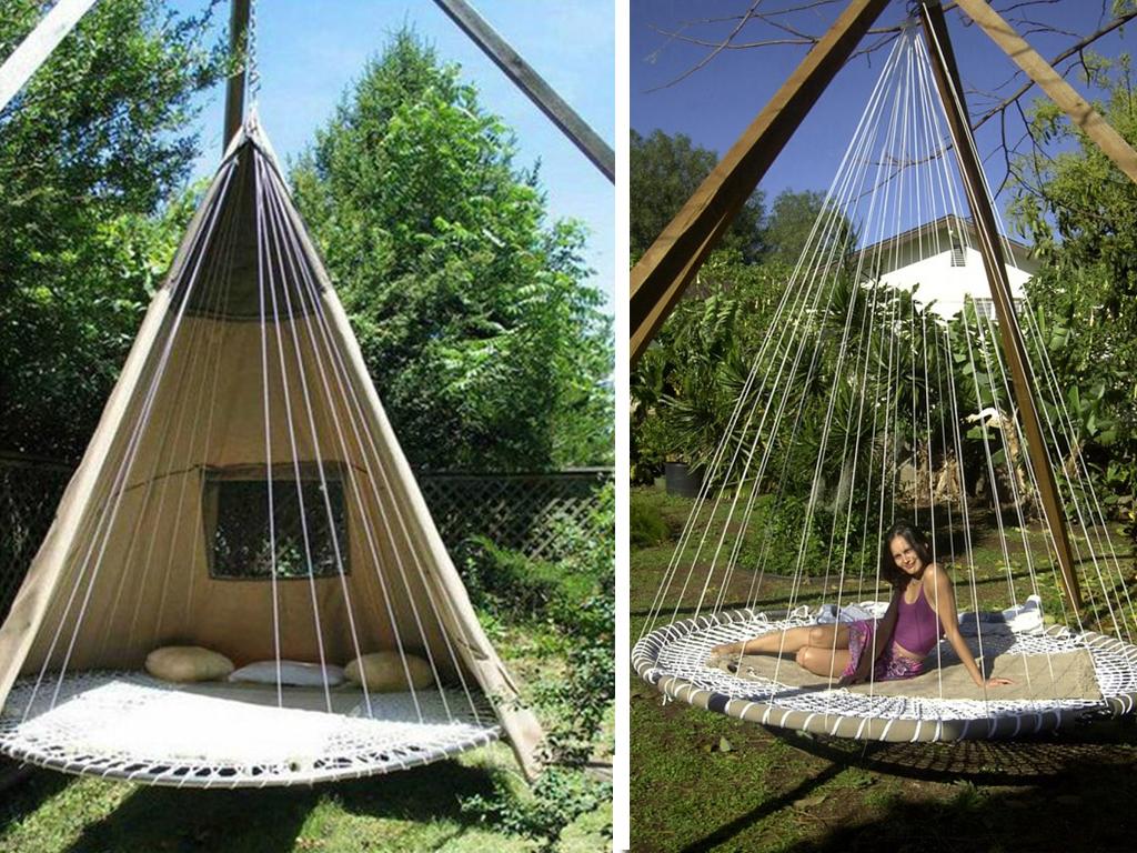 upcycled trampoline