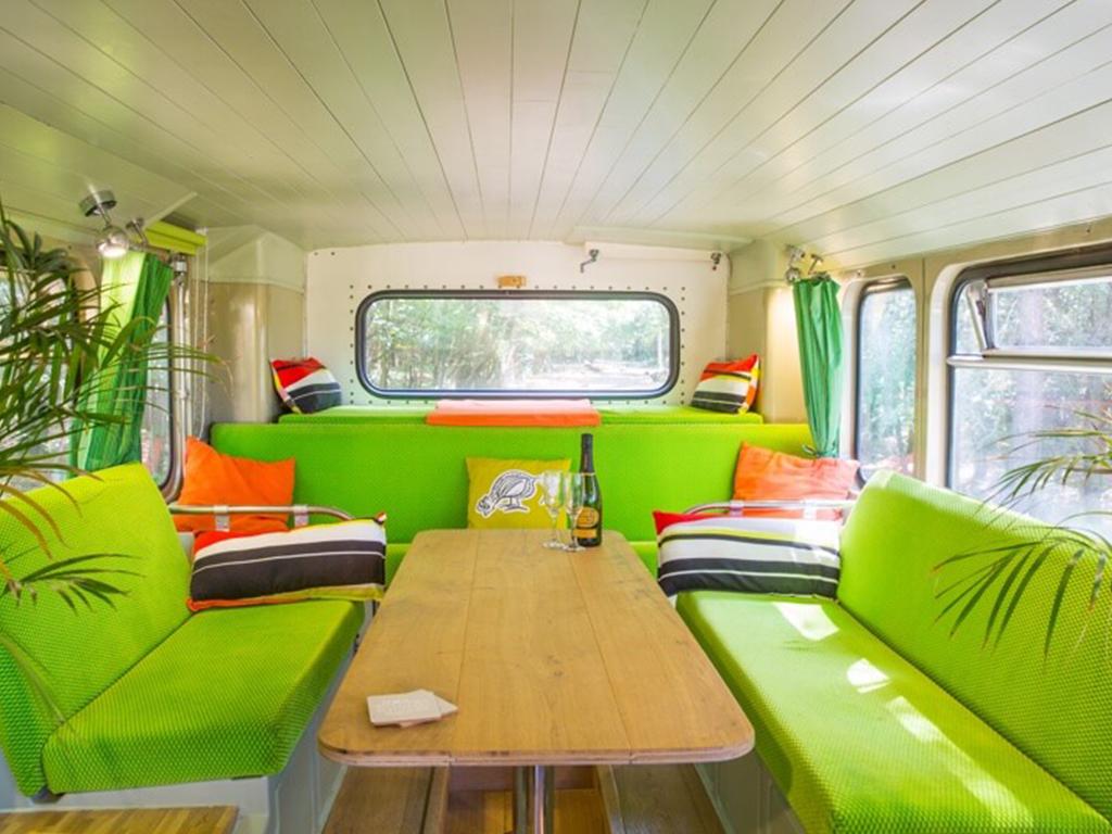 big green bus