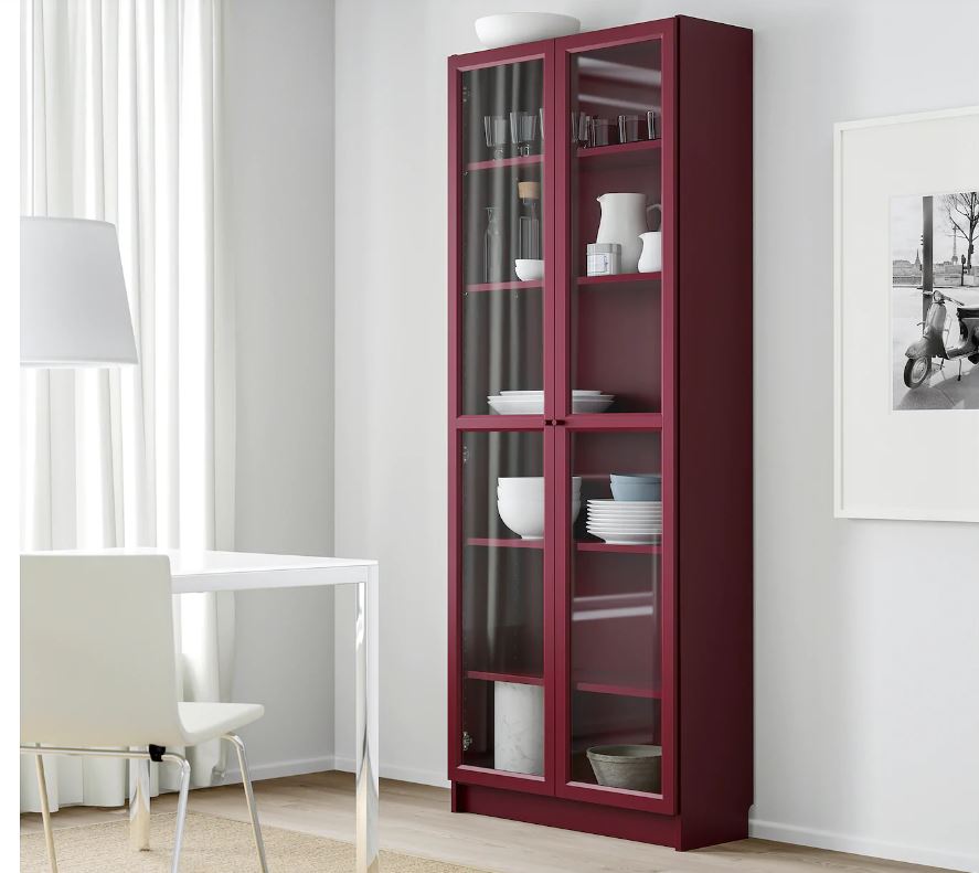 dark red billy bookcase ikea autumn winter 2019