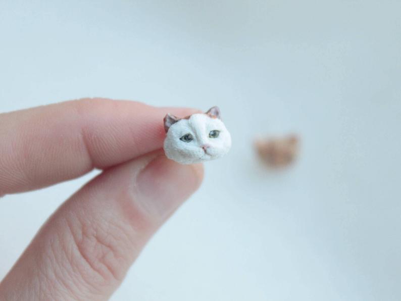 personalised cat earrings
