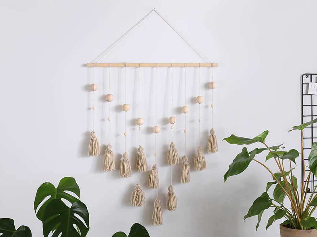 diy wall tassle hanging