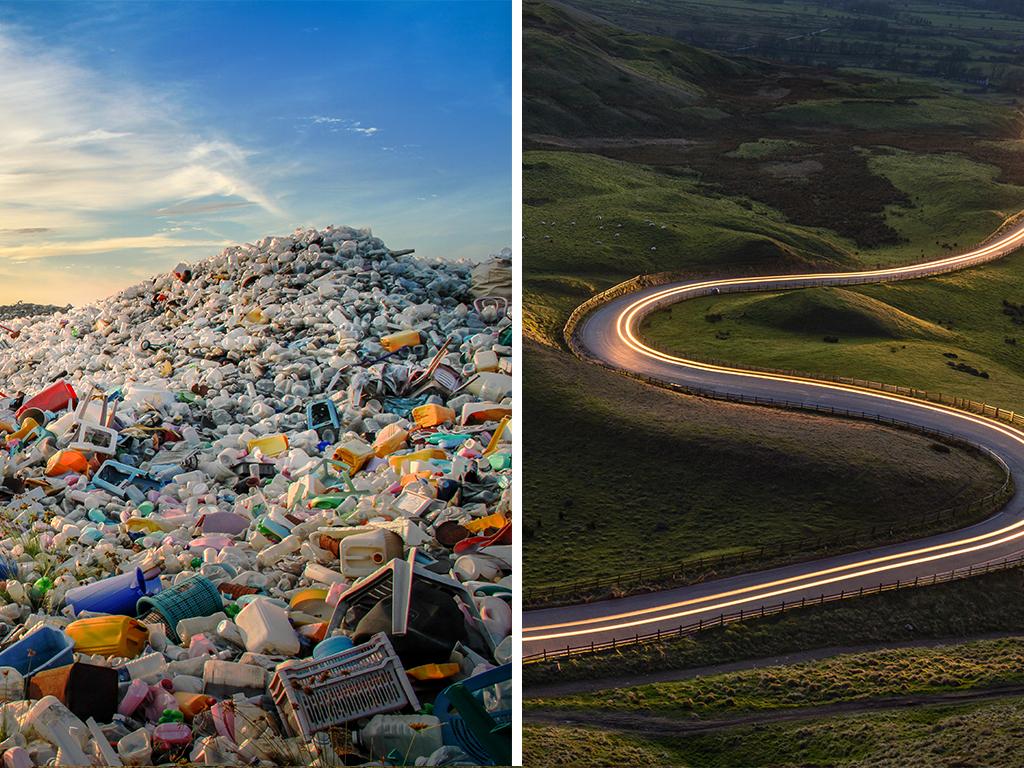 macruber recycled plastic roads
