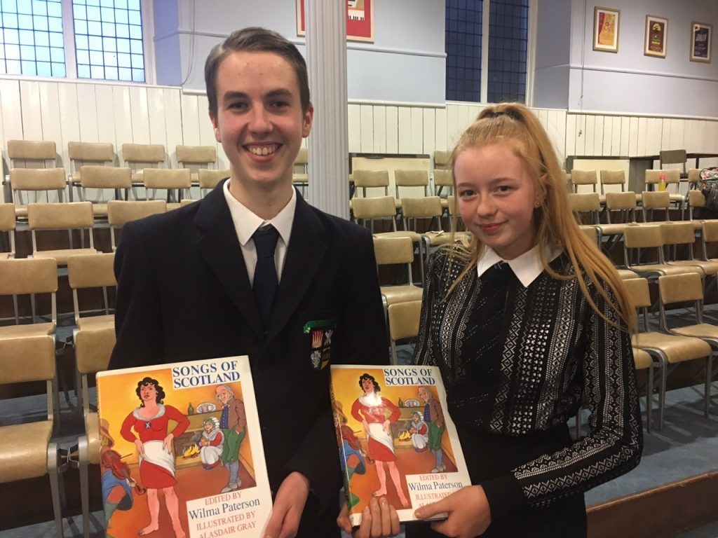 2017 Gold Winners Brooke Coventry - St John's RC High School and Ruairidh Cowieson - High School of Dundee