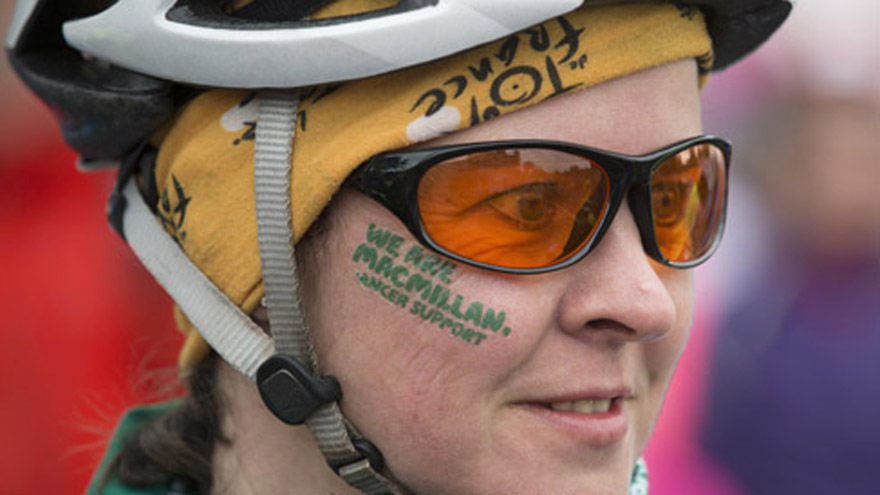 Picture: Macmillan fundraiser Aileen Stewart before the race