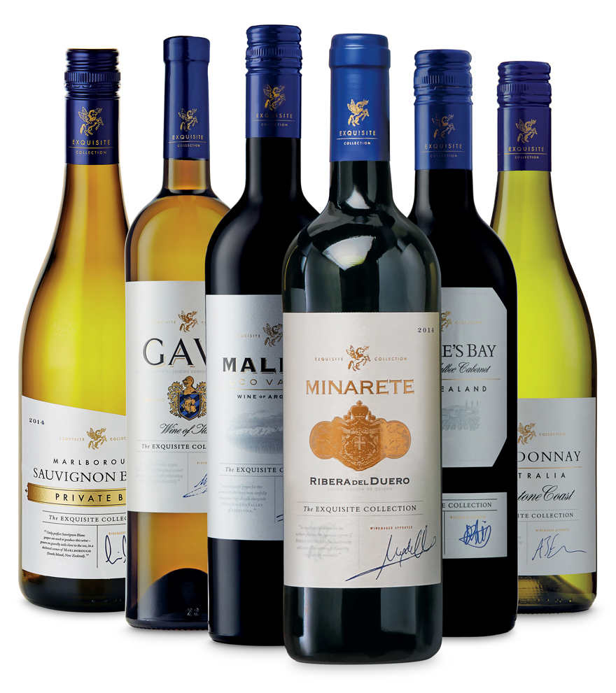 A selection of wine from Aldi's Exquisite Collection