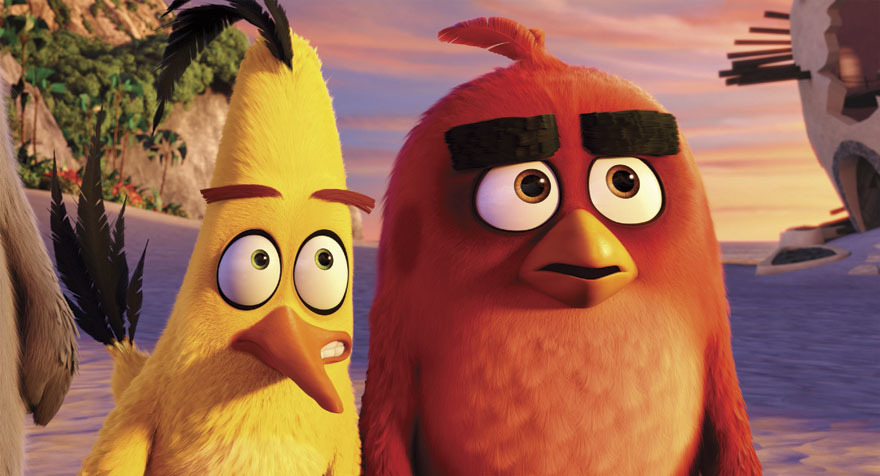 Chuck and Red on the beach Pic: Rovio Animation