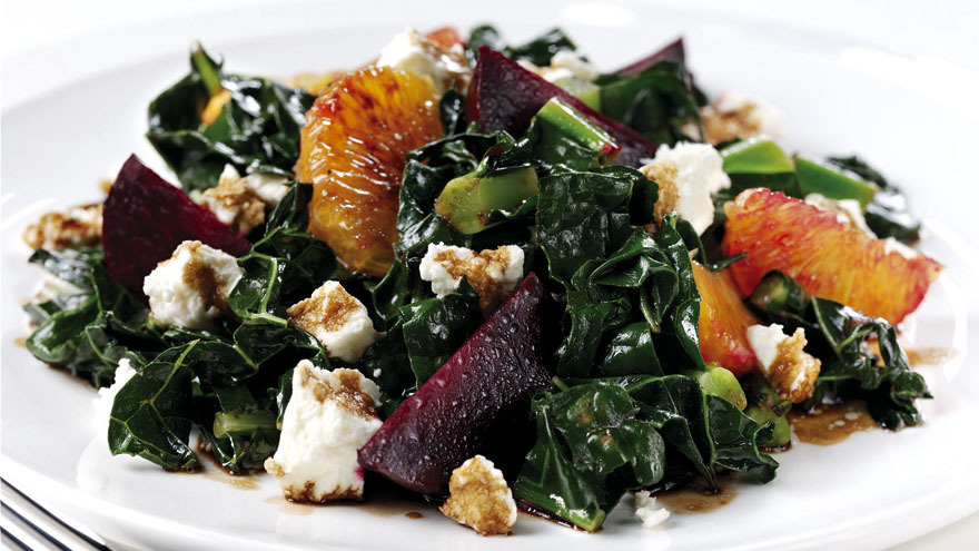 Kale, beetroot and orange salad