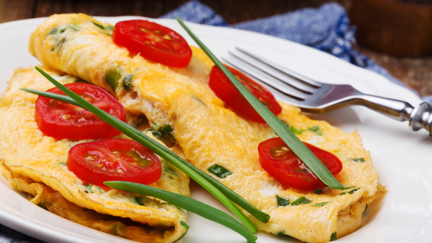 A vegetable omelette Pic: Rex/Shutterstock
