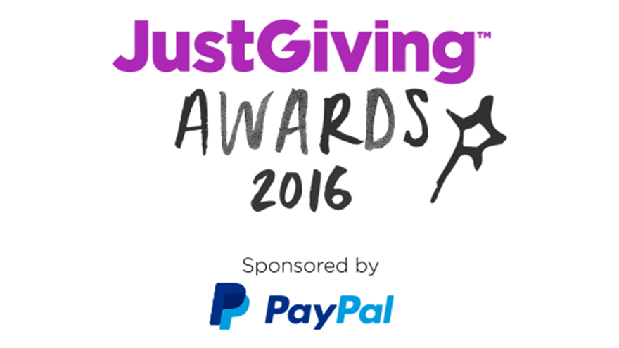 Logo: Just Giving Awards 2016, sponsored by PayPal