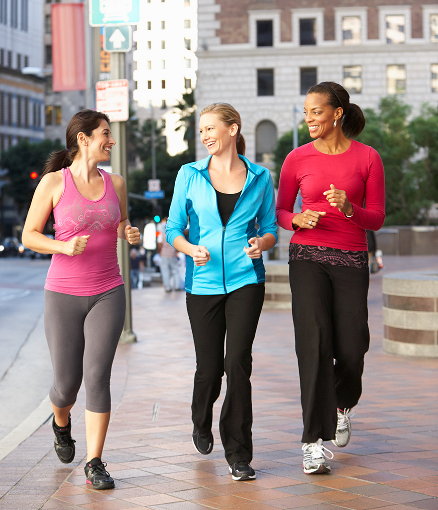 Walking with friends is a great exercise Pic: Rex/Shutterstock