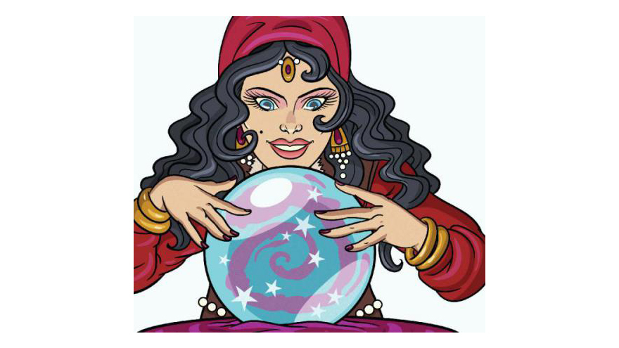 cartoon of fortune teller