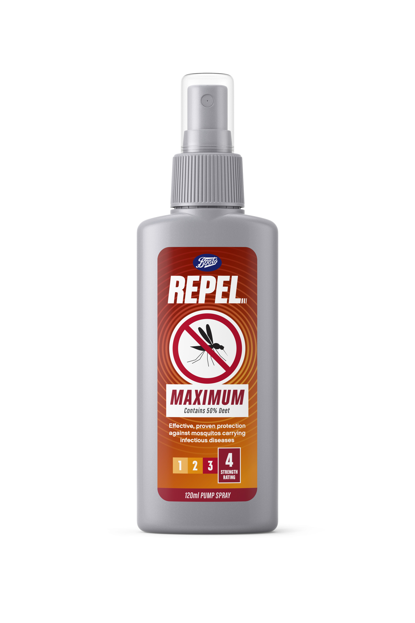 Boots Repel Maximum 120ml Spray Pump Render